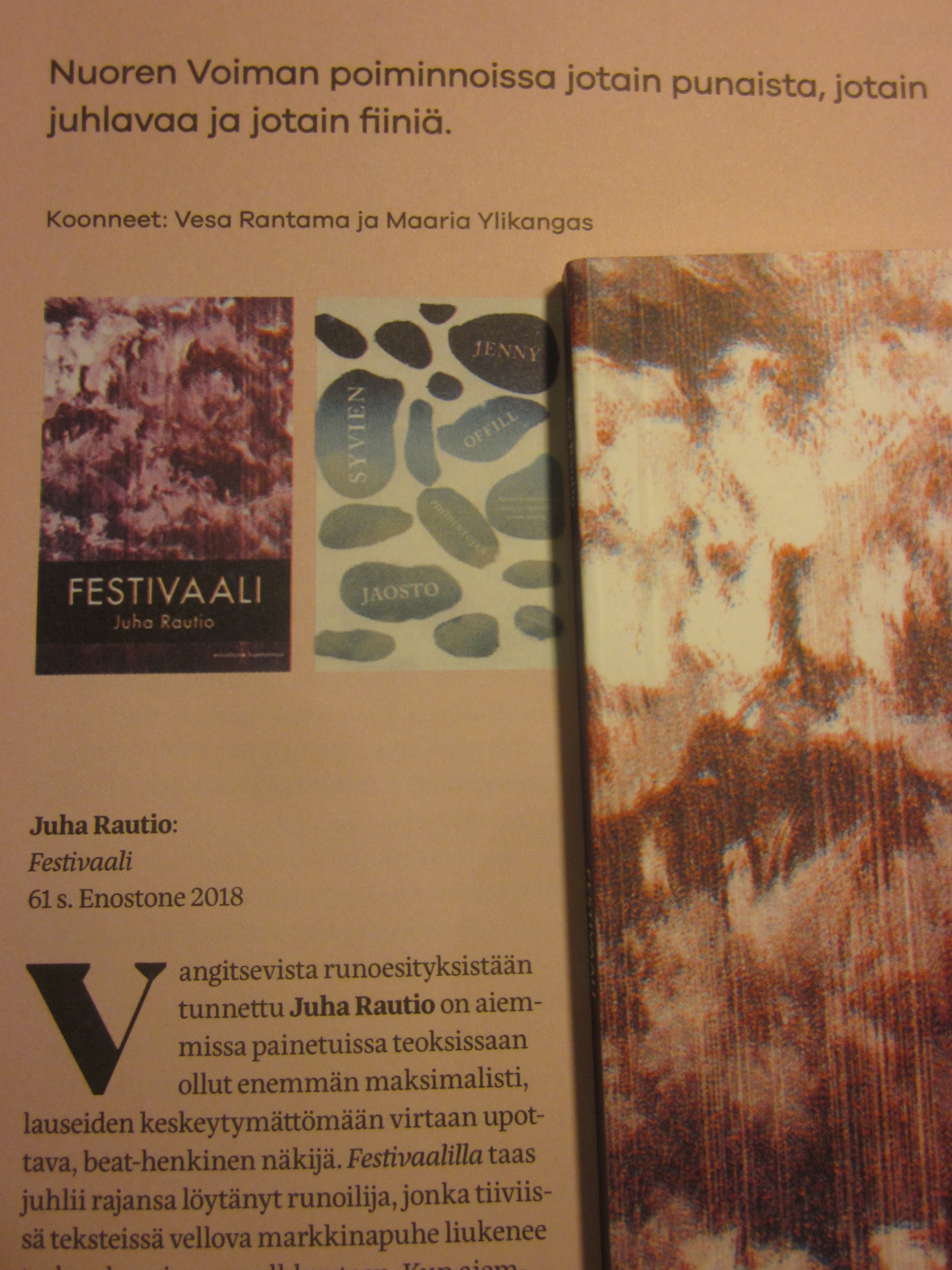 Festivaalista kirjoitettiin mm. Nuoressa Voimassa
